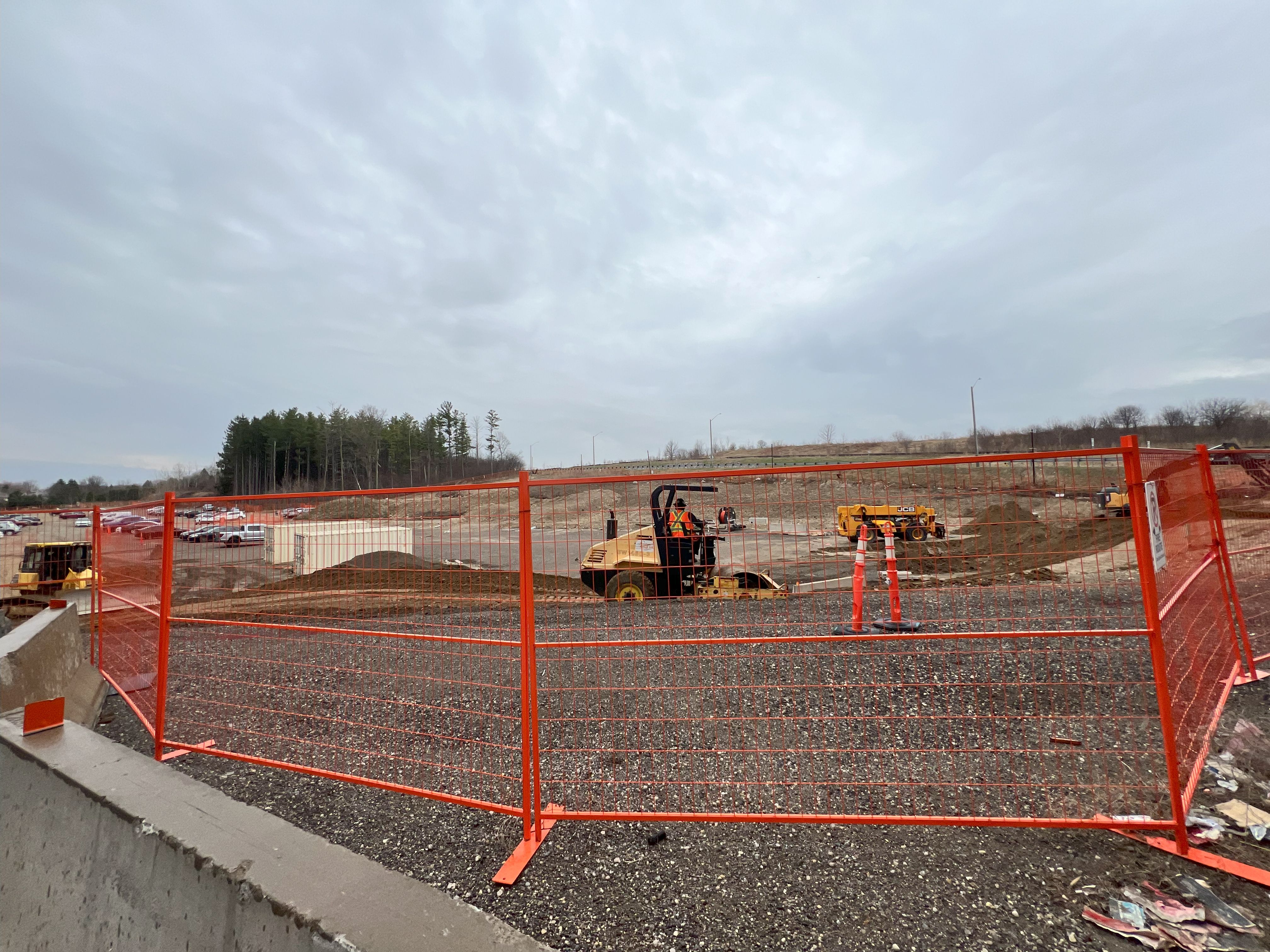 Work starts on the parking lot
